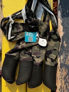 Walkee Paws Green Camouflage Adjustable Fit Waterproof Dog Leggings Small/Medium